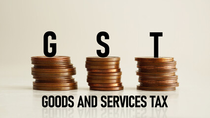Goods and services tax GST is shown using the text