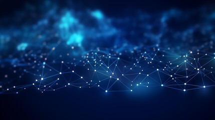 digital and technology wave blue abstract background