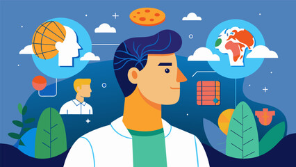 A neurodivergent anthropologist immersing themselves in new cultures and societies their keen observation and understanding of human behavior leading. Vector illustration