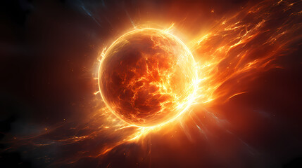 Fototapeta premium A huge star shines brightly