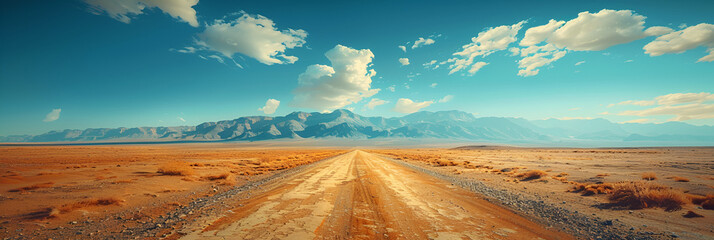 Desolate Empty Road Stretching Through a Desert,
Beautiful landscape of the negev desert the namib naukluft park - obrazy, fototapety, plakaty
