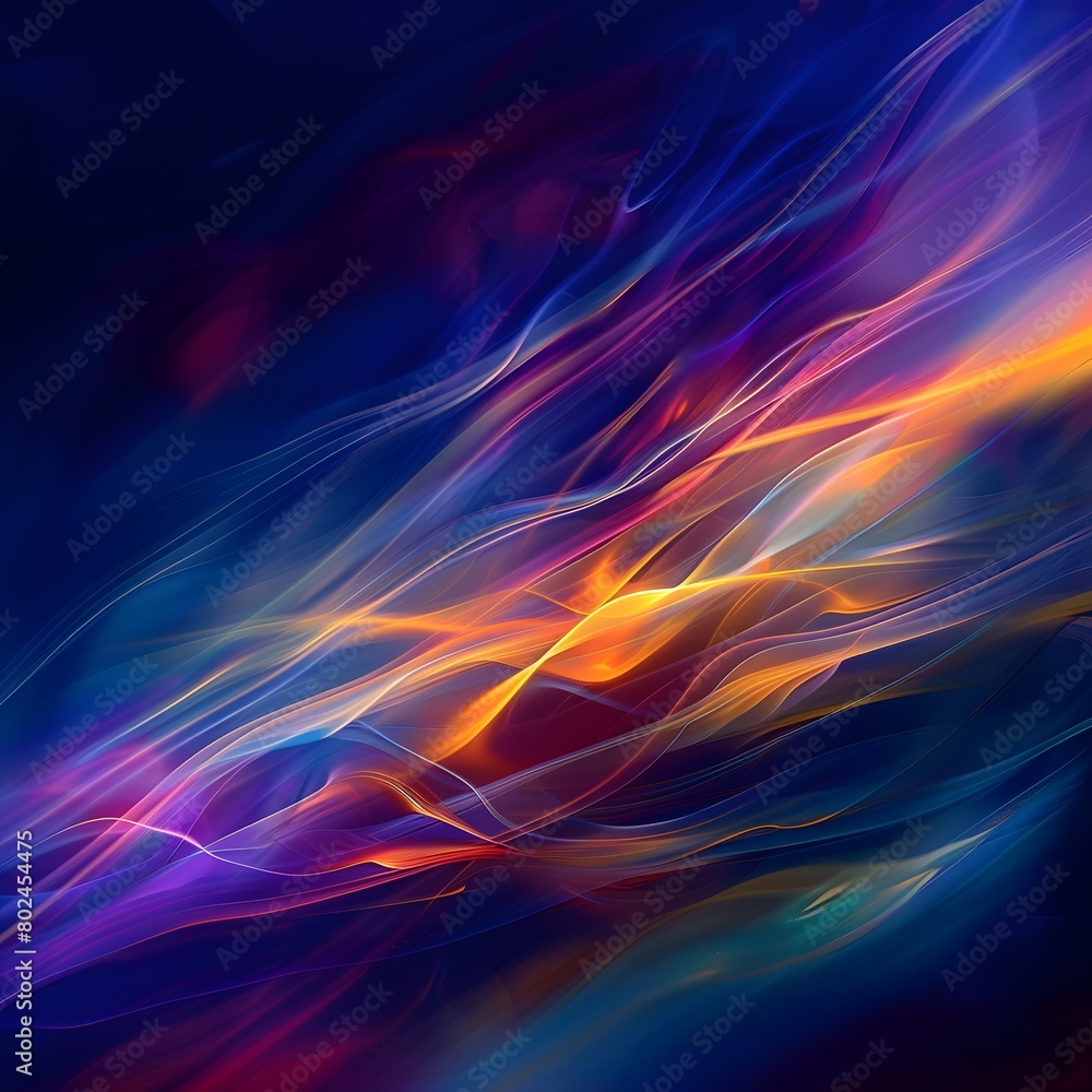 Poster abstract image with luminescent effect