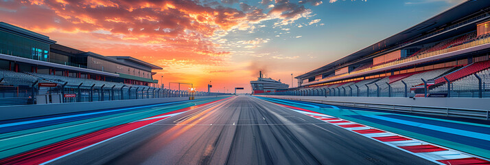 The Formula One Racing Track Map of Yas Marina,
International race track Race Track Arena Empty...