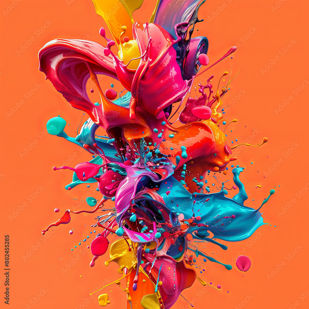 Poster a beautiful photorealistic image with vibrant colors and intricate details shines in the foreground.