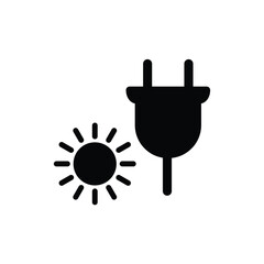 sun energy icon vector eco electricity sign
