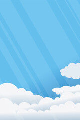 sky and cloud background, blue background, vector illustration, cloud background.	
