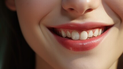 Closeup of Smiling Lips