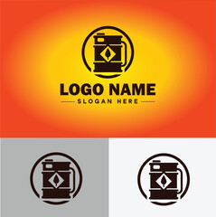 oil drum icon barrel oil Drop Blob Dribble Gallon fuel industry logo modern flat app business vector logo