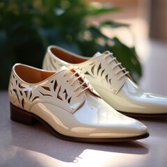 Stylish Perforated Leather Oxfords