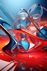 Vibrant Abstract Glass Sculpture