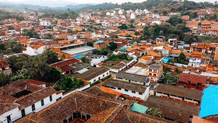 Fototapeta na wymiar Curiti, Curití, Santander, Colombia, Beautiful town