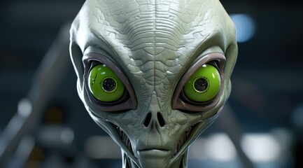 Alien Face Close-Up