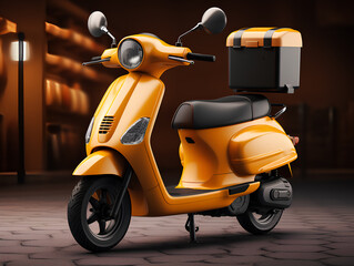 Delivery Scooter 3d render