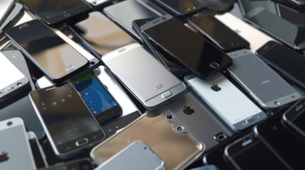 unused different smart phones