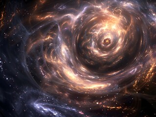 Obraz premium Captivating Star Vortex Cosmic Swirl of Stars and Galaxies