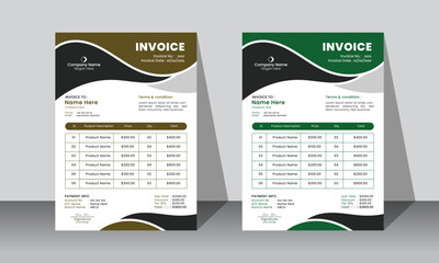 Creative professional invoice design template for business .