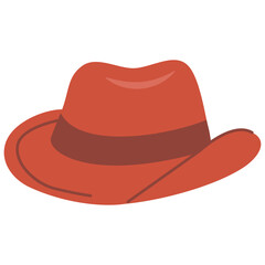 Cowboy hat icon.Western cowboy at.Wild west lothes.Wild west hat.Vector illustration.Wild west police.Isolated on white background.