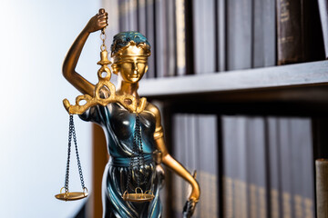 Justice blindfolded lady holding scales
