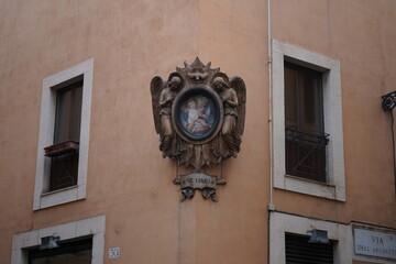 clock on the wall of the house