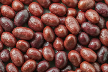 Obraz premium A Close-Up View of Red Kidney Beans. background, texture