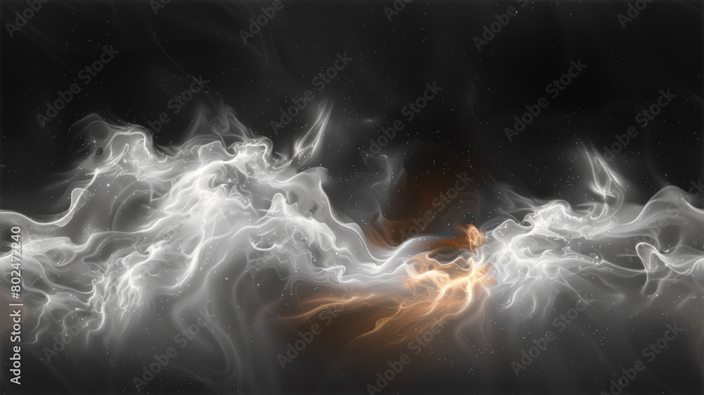 Wall mural seamless pattern of a fog mist haze soft on a black background