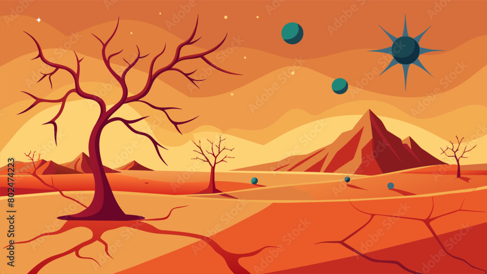 Poster a stark and barren desert where each grain of sand symbolizes a disconnected neuron is transformed i