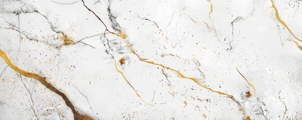 Marble texture, white background with golden texture
