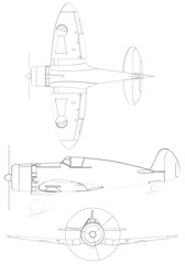 Weiss Manfred WM-23 3-view-svg vector file