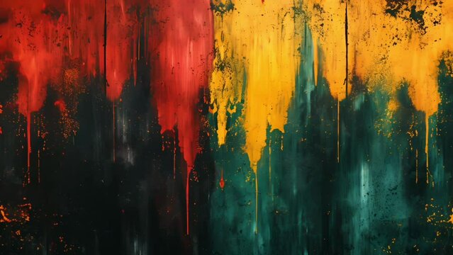 Background on the theme Juneteenth on June 19 in red, green, yellow and black colors 