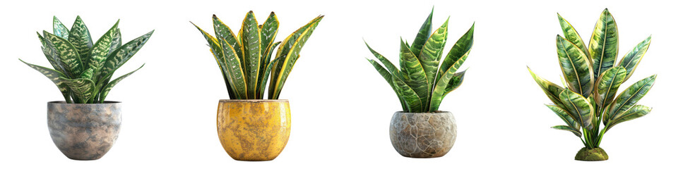 Snake Plant  Hyperrealistic Highly Detailed Isolated On Transparent Background Png File