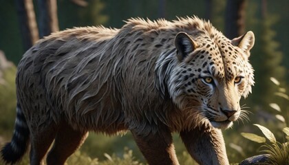 3d model A detailed portrait of a wild animal in i (14)