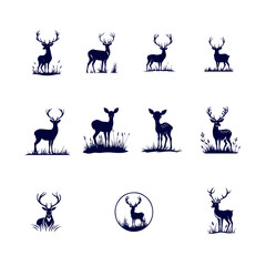 Naklejka premium Adorable Deer Logo Designs