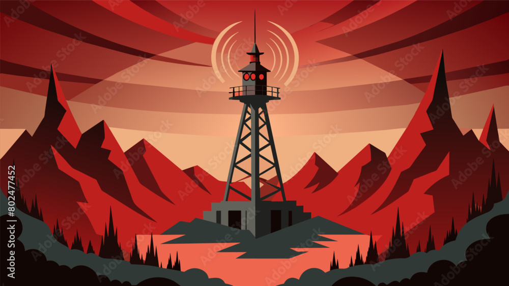Aufkleber it was impossible to escape the reach of the scareering broadcast tower its signal spanning across s