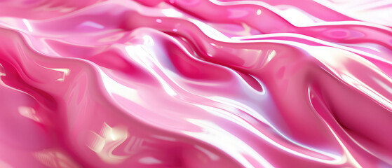 Obraz premium Abstract pink silk fabric flowing waves