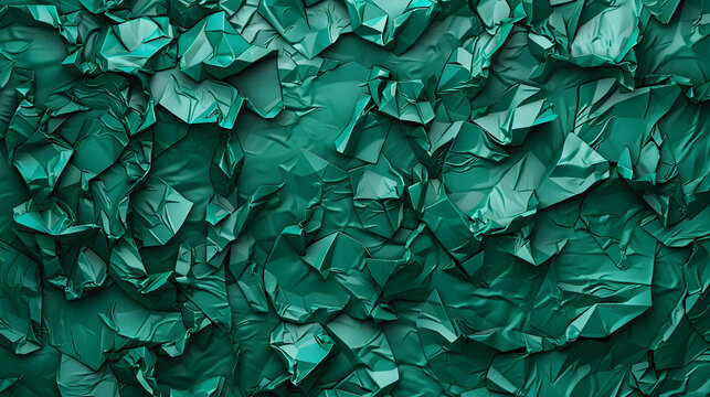 Emerald green stones abstract background. Three dimensional texture.