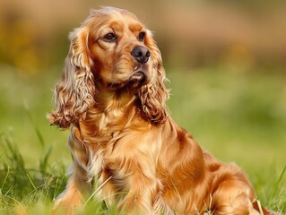 Purebred American Cocker Spaniel: A Cute and Domestic Dog Pet