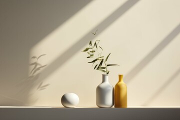 Minimalist Vases and Shadows