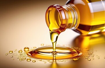 Glass dropper bottle with a pippette with rubber tip on the beautiful background. Nature Skin concept. Organic Spa Cosmetics. Eco friendly care organic Cosmetic product. Beauty treatment. Spa Concept.