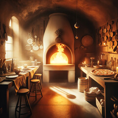 Golden Hour in the Artisan Bakery, A Symphony of Tradition and Warmth
