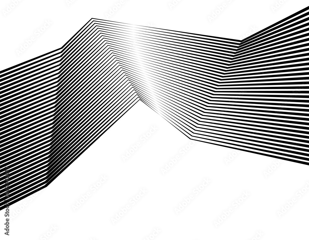 Poster white black color. linear background. design elements. poligonal lines. protective layer for banknot
