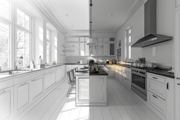 Architect interior designer concept, kitchen renovation