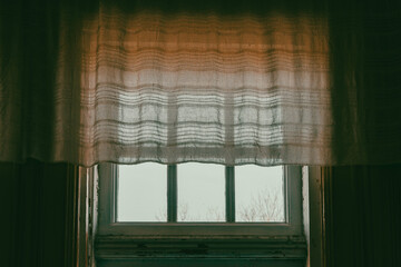 curtains of an old window