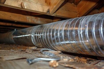 Flexible Aluminum Dryer Vent Hose for Repair and Maintenance - Easy Cleanup and Safety Clamps