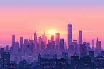 Fototapeta premium Buildings skyscrapers in city metropolitan