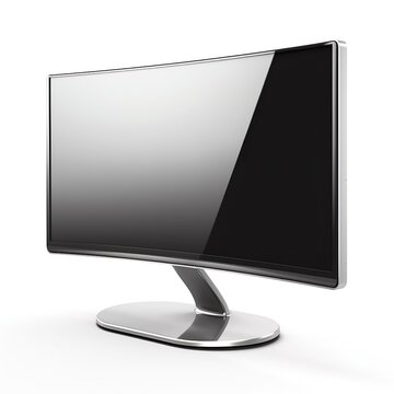 Angular view computer moniter screen on a white background