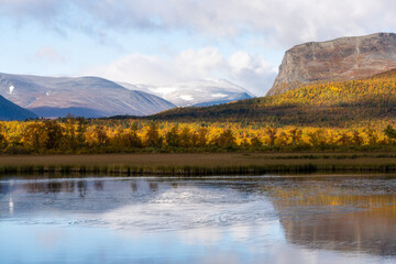 lake and mountains