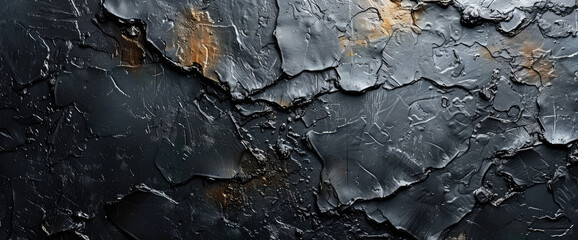 Dark Black and Gray Rock Texture Background. Created with Ai
