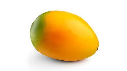 Mango fruit isolated on a white background with clipping path and full depth of field