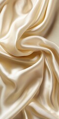 Obraz premium Cream Modal Fabric Texture Background. Soft and Smooth Textile Material with Shiny Abstract Thread