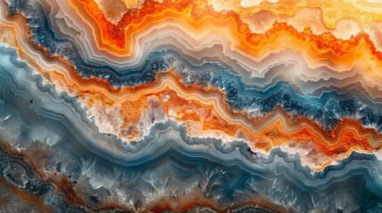 The surface of agate rocks is gradient